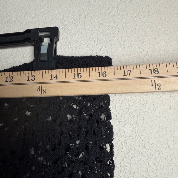 H&M Women‎ Size 8 Black Knit Swimsuit Cover Up See through Skirt - Picture 3 of 5